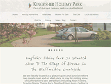 Tablet Screenshot of kingfisherholidaypark.co.uk
